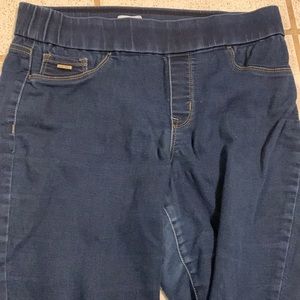 Dark blue soft material jeans